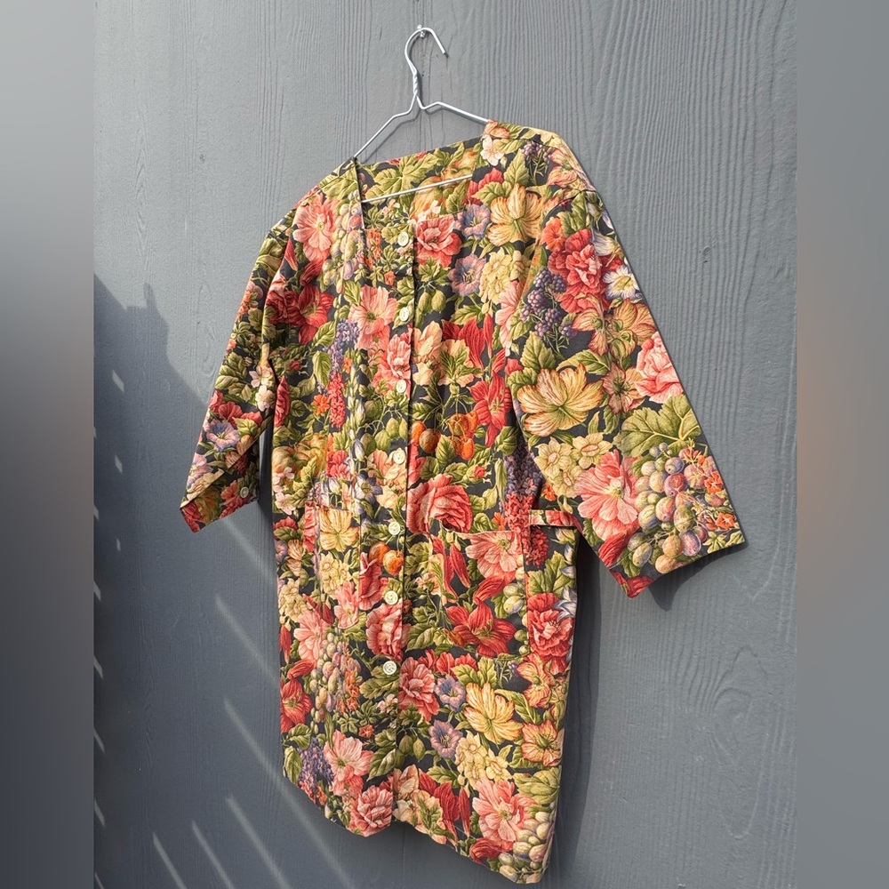 Gianna Rose 90s Floral Tapestry Utility Work Coat Size LG - Picture 7 of 16